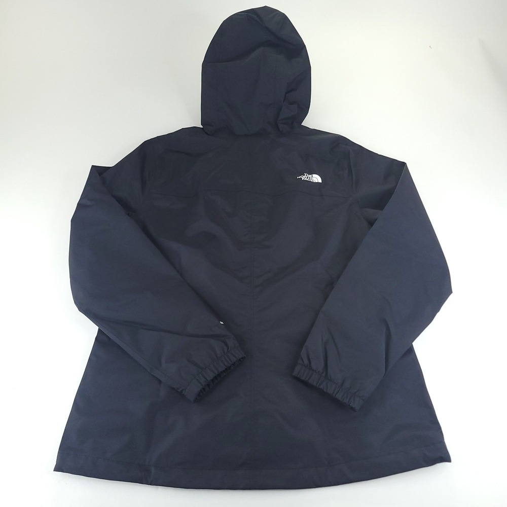 The North Face DryVent Rain Coat Womens Medium Black Hooded Full Zip w/ Pockets - Picture 11 of 13